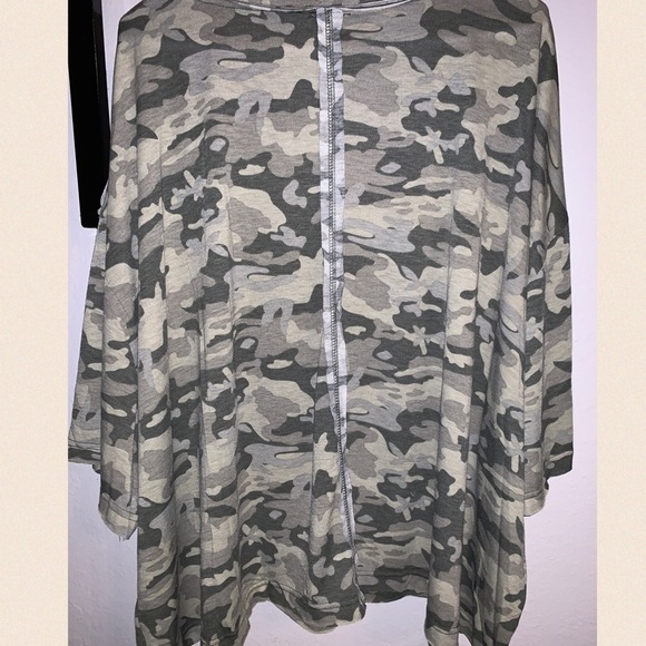Plus Size Camo Short Sleeve Top - Picture 7 of 10
